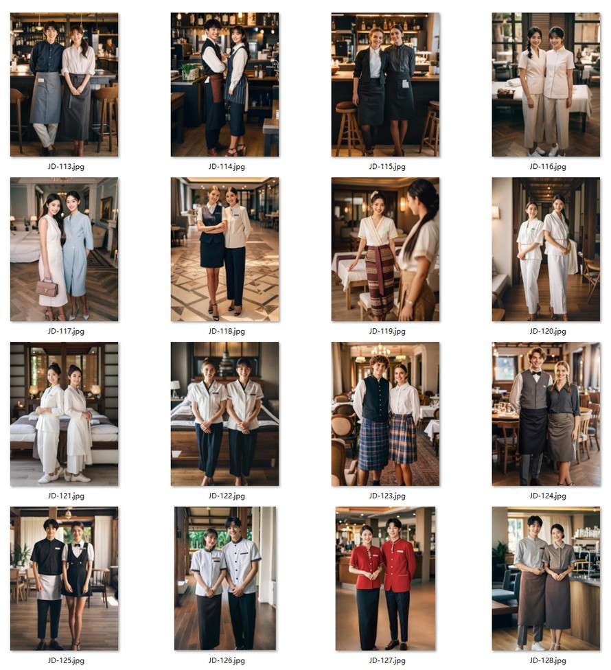 國際五星級酒店制服書籍畫冊,春秋季制服款式趨勢圖書,服裝畫冊,酒店制服設計