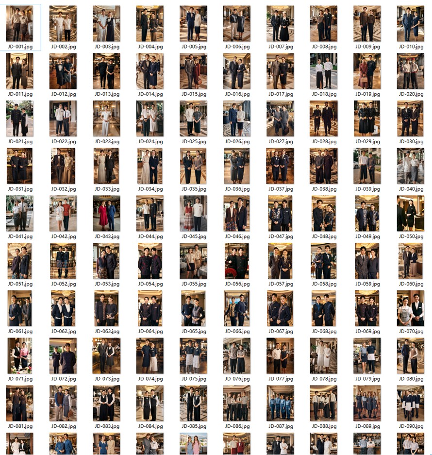 國際五星級酒店制服書籍畫冊,春秋季制服款式趨勢圖書,服裝畫冊,酒店制服設計