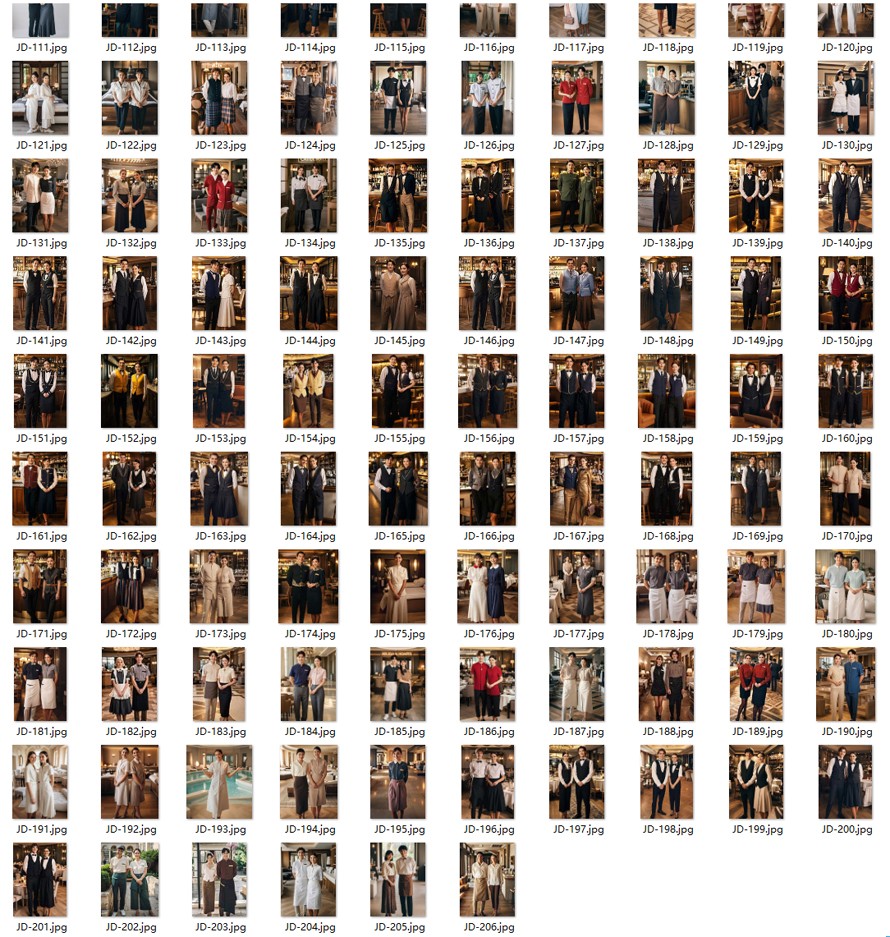 國際五星級酒店制服書籍畫冊，春秋季制服款式趨勢圖書，服裝畫冊，酒店制服設計