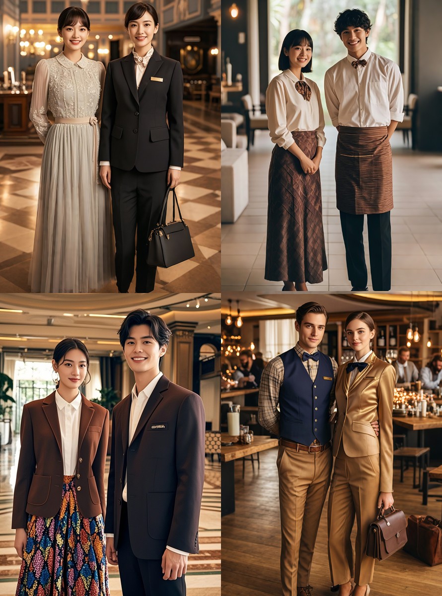 國際五星級酒店制服書籍畫冊,春秋季制服款式趨勢圖書,服裝畫冊,酒店制服設計