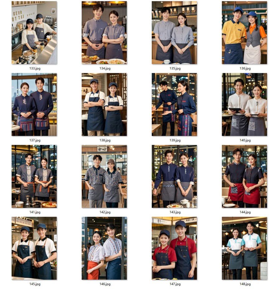 2025-2026夏季餐飲工作服，奶茶工作服，咖啡工作服，蛋糕店工作服，功能美學指南內頁圖