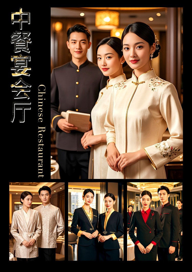 EFZZ國際酒店秋冬制服，酒店人工作服定制圖