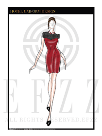 星級酒店中餐廳女領班制服設計圖133