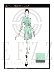 大師手繪中餐廳領(lǐng)班制服設(shè)計(jì)圖148