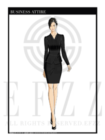 女時(shí)尚OL職業(yè)裝設(shè)計(jì)圖1164