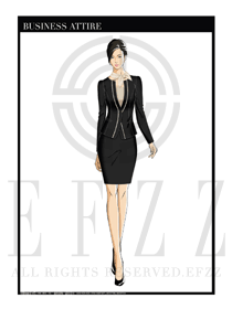 女時尚OL職業(yè)裝設計圖1165