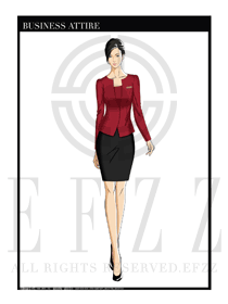 女時尚OL職業(yè)裝設計圖1195