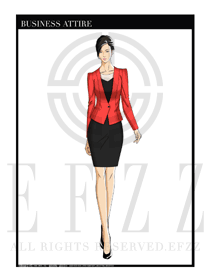 女時尚OL職業裝設計圖1204