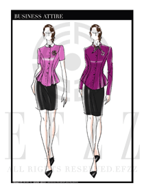 女時尚OL職業裝設計圖1236