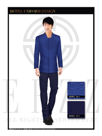 寶石藍男款酒店經理職業裝款式圖421