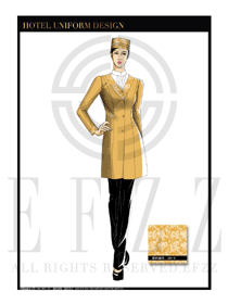 金色百合花酒店行李生款式設計圖1064