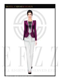 暗紫色女款酒店經(jīng)理服裝款式圖444