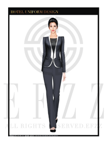 灰色女款酒店經(jīng)理制服設(shè)計圖445