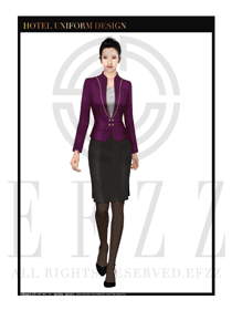 酒店大堂服務員制服設計744