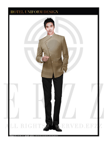 卡其色男款酒店門童制服設(shè)計圖1152
