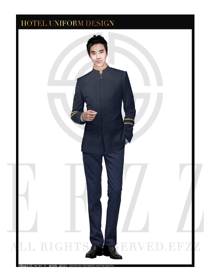 深灰色男款酒店行李生制服設計圖1188