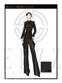 時尚五星級酒店餐廳領班制服設計圖164