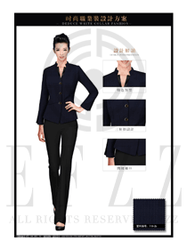 藏藍色珠寶營業員職業裝服務員制服設計圖1440