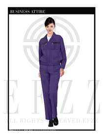 紫色春秋款工程服服裝設計圖1000