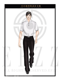 時尚簡約款男裝T恤制服設計圖073