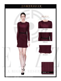 紫色OL女款夏裝制服款式圖654