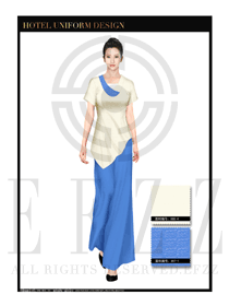 時(shí)尚卡其色按摩技師美容師工作制服設(shè)計(jì)圖1320