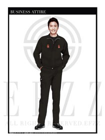 時尚黑色春秋男款工程服服裝款式圖1019