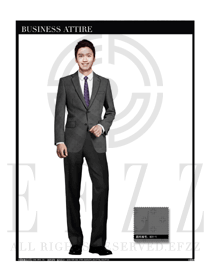 彰顯氣質黑色男職業裝西服服裝款式圖375