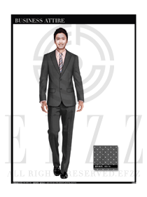 黑色男職業(yè)裝西服服裝款式圖377