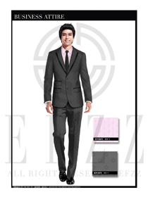 時尚黑色男職業(yè)裝西服制服設(shè)計圖378