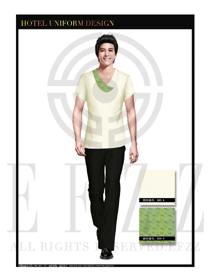 時(shí)尚卡其色男款按摩技師制服設(shè)計(jì)圖1328