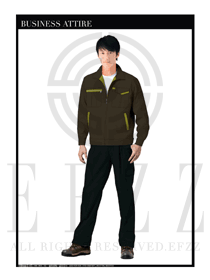時尚棕色春秋男款工程服服裝款式圖1031