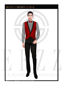 餐飲西餐服務員制服設計圖1143