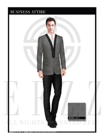 時尚黑色暗紋男職業裝西服制服設計圖390