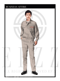 時尚灰色男款4S店維修工程師制服設計圖1063