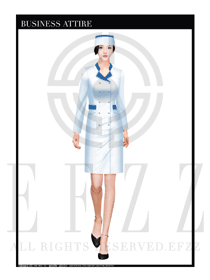 典雅白修身款長裙按摩技師制服設計圖1370