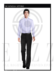 淺紫色修身款長袖襯衫制服設計圖275