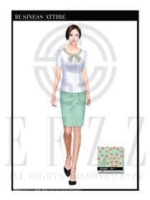 白色短袖修身款按摩技師服裝款式設(shè)計圖1403