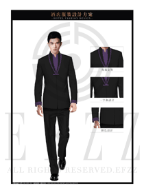 時尚黑色職業套裝大堂經理服裝款式圖1046