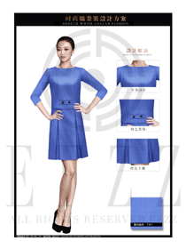 天藍(lán)色ol職業(yè)裝專賣店營業(yè)員服裝設(shè)計圖1498