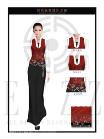 原創新款女長裙款西餐咨客服裝款式圖555