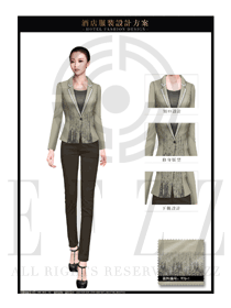 原創設計韓版修身女款酒店大堂經理服裝款式圖1145