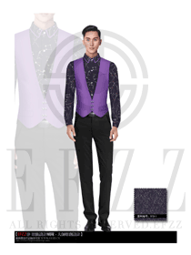 原創制服設計馬甲款西餐服務員款式效果圖1196