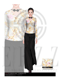 新款水療spa會(huì)所大堂總臺(tái)收銀接待員工服裝款式圖364