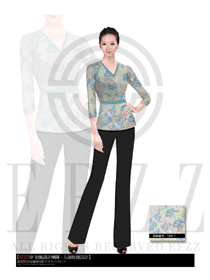 原創制服設計女款按摩技師服裝款式圖1244