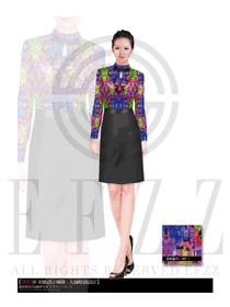 新款長(zhǎng)袖女款西餐服務(wù)員制服設(shè)計(jì)圖1172