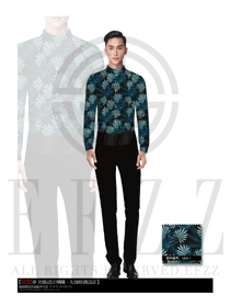 原創制服設計長袖男款西餐服務員服裝款式圖1173