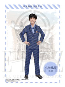 原創設計男款小學禮服冬裝學生服款式設計圖003
