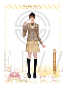 原創(chuàng)設(shè)計(jì)女款學(xué)生服制服款式圖021