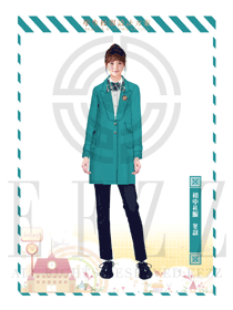 時尚長袖女款學生服校服款式設計圖023